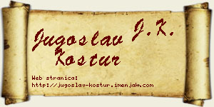 Jugoslav Kostur vizit kartica